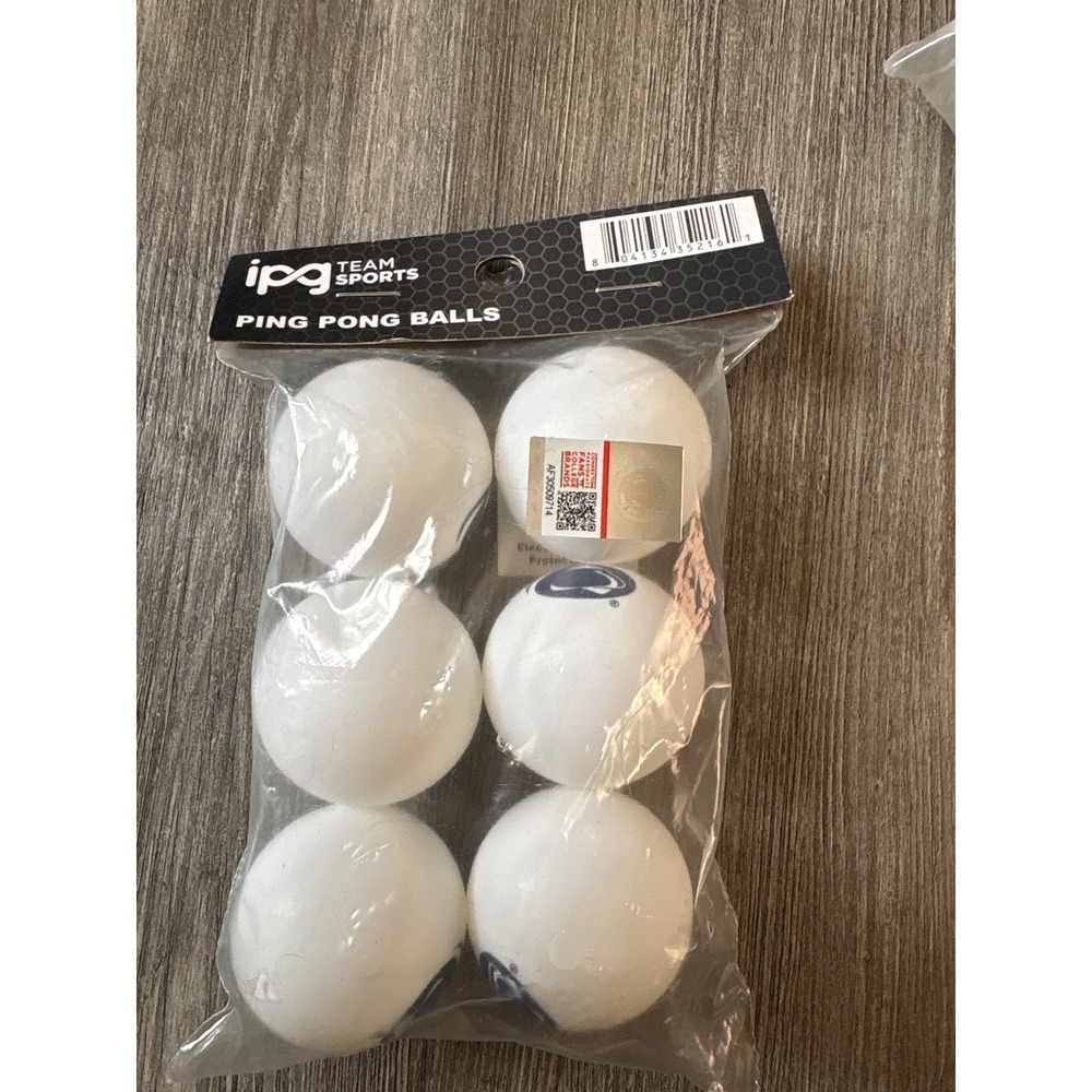 IPG‎ Team Sports Penn State Nittany Lions Ping Pong Balls 6 Pack White Blue Logo